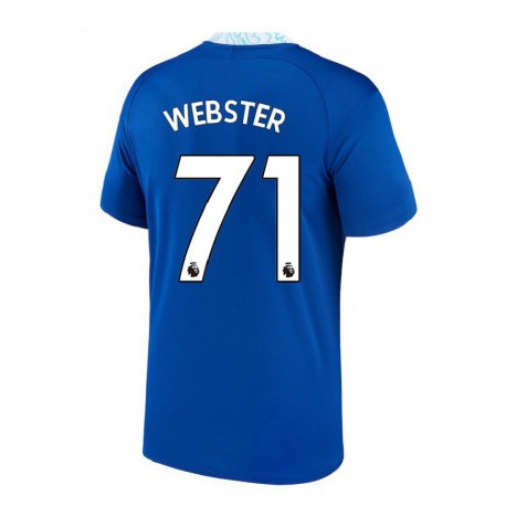 Kandiny Enfant Maillot Charlie Webster #71 Bleu Foncé Tenues Domicile 2022/23 T-shirt