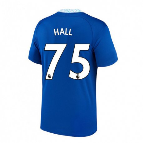 Kandiny Enfant Maillot Lewis Hall #75 Bleu Foncé Tenues Domicile 2022/23 T-shirt