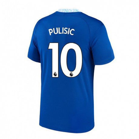 Kandiny Enfant Maillot Christian Pulisic #10 Bleu Foncé Tenues Domicile 2022/23 T-shirt