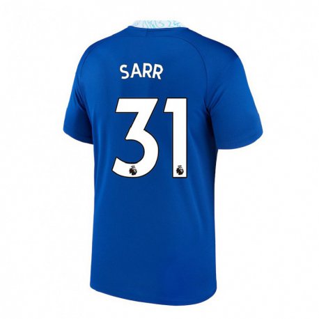 Kandiny Enfant Maillot Malang Sarr #31 Bleu Foncé Tenues Domicile 2022/23 T-shirt