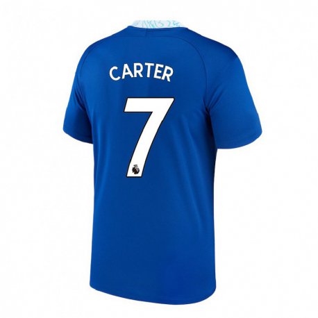 Kandiny Enfant Maillot Jessica Carter #7 Bleu Foncé Tenues Domicile 2022/23 T-shirt