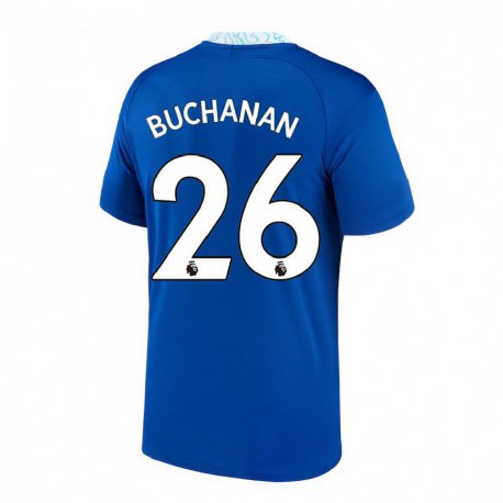 Kandiny Enfant Maillot Kadeisha Buchanan #26 Bleu Foncé Tenues Domicile 2022/23 T-shirt