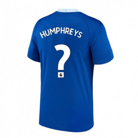 Kandiny Enfant Maillot Bashir Humphreys #0 Bleu Foncé Tenues Domicile 2022/23 T-shirt