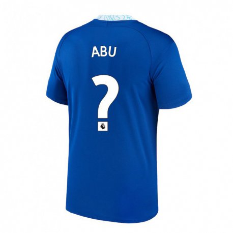 Kandiny Enfant Maillot Derrick Abu #0 Bleu Foncé Tenues Domicile 2022/23 T-shirt