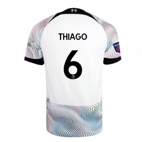 Kandiny Enfant Maillot Thiago #6 Blanc Coloré Tenues Extérieur 2022/23 T-shirt