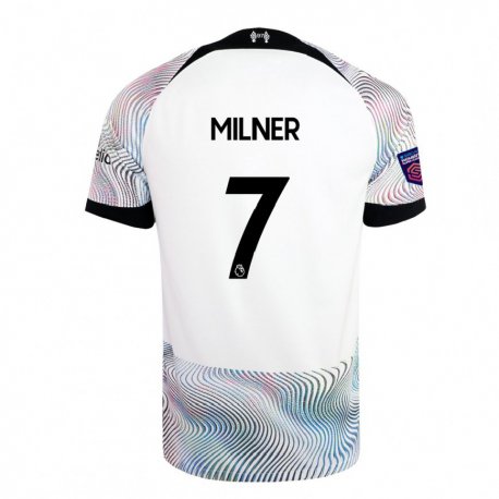 Kandiny Enfant Maillot James Milner #7 Blanc Coloré Tenues Extérieur 2022/23 T-shirt
