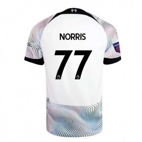 Kandiny Enfant Maillot James Norris #77 Blanc Coloré Tenues Extérieur 2022/23 T-shirt