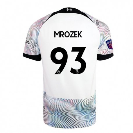 Kandiny Enfant Maillot Fabian Mrozek #93 Blanc Coloré Tenues Extérieur 2022/23 T-shirt