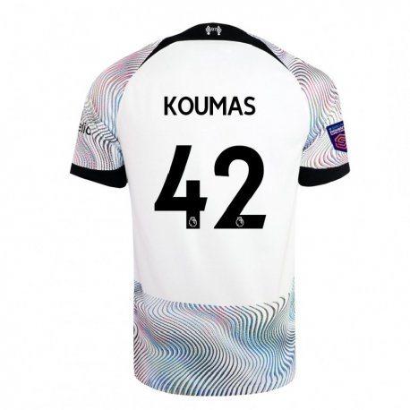 Kandiny Enfant Maillot Lewis Koumas #42 Blanc Coloré Tenues Extérieur 2022/23 T-shirt