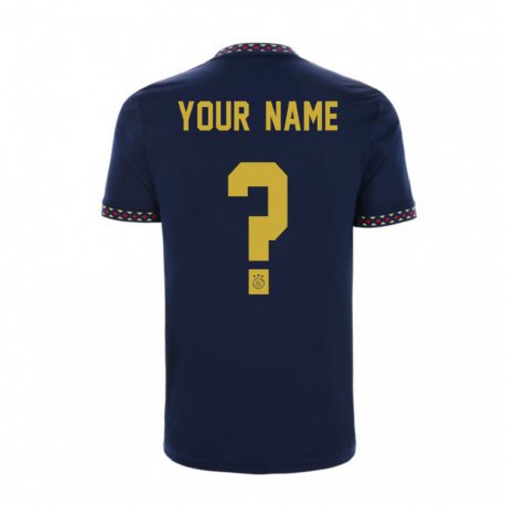 Kandiny Enfant Maillot Votre Nom #0 Bleu Foncé Tenues Extérieur 2022/23 T-shirt