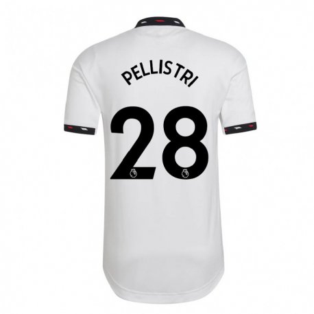 Kandiny Enfant Maillot Facundo Pellistri #28 Blanc Tenues Extérieur 2022/23 T-shirt