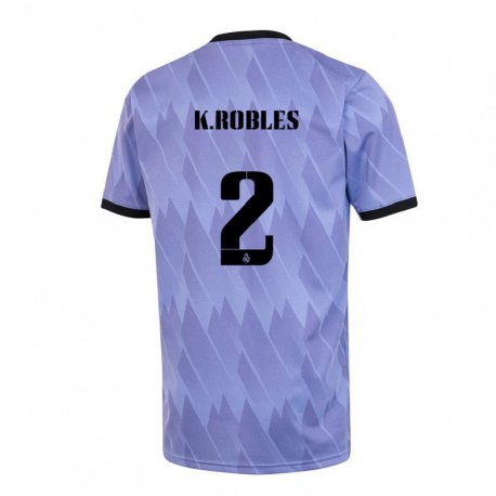 Kandiny Enfant Maillot Kenti Robles #2 Violet Noir Tenues Extérieur 2022/23 T-shirt