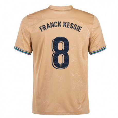 Kandiny Enfant Maillot Franck Kessie #8 Or Tenues Extérieur 2022/23 T-shirt