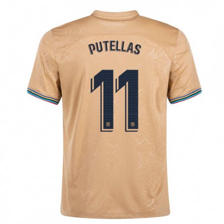Kandiny Enfant Maillot Alexia Putellas #11 Or Tenues Extérieur 2022/23 T-shirt