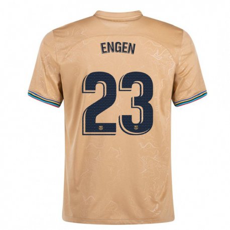 Kandiny Enfant Maillot Ingrid Engen #23 Or Tenues Extérieur 2022/23 T-shirt