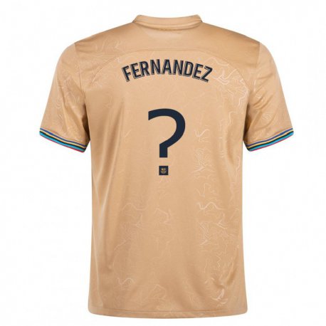 Kandiny Enfant Maillot Pelayo Fernandez #0 Or Tenues Extérieur 2022/23 T-shirt