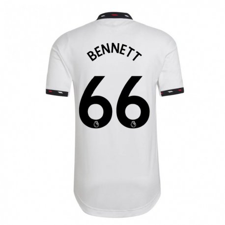 Kandiny Enfant Maillot Rhys Bennett #66 Blanc Tenues Extérieur 2022/23 T-shirt