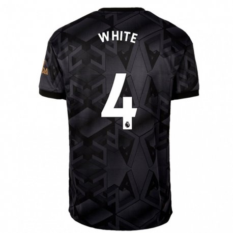 Kandiny Enfant Maillot Ben White #4 Gris Noir Tenues Extérieur 2022/23 T-shirt