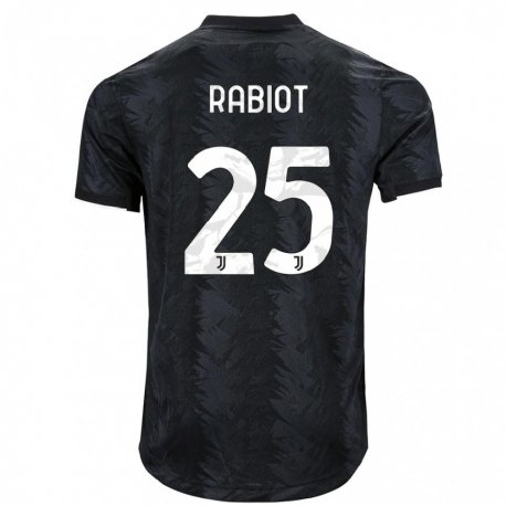 Kandiny Enfant Maillot Adrien Rabiot #25 Noir Foncé Tenues Extérieur 2022/23 T-shirt