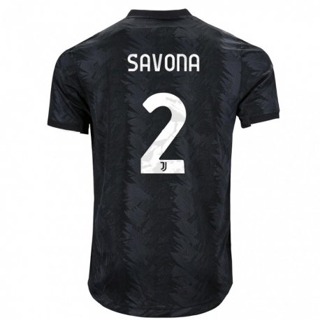 Kandiny Enfant Maillot Nicolo Savona #2 Noir Foncé Tenues Extérieur 2022/23 T-shirt