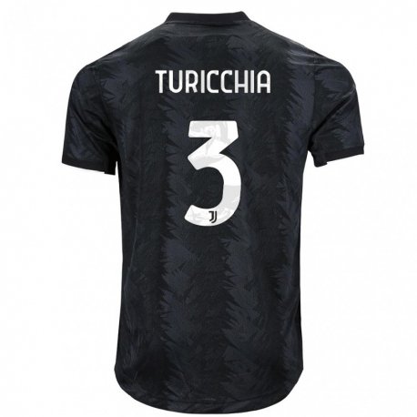 Kandiny Enfant Maillot Riccardo Turicchia #3 Noir Foncé Tenues Extérieur 2022/23 T-shirt