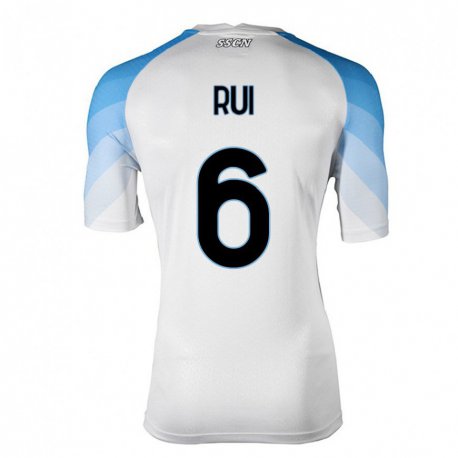 Kandiny Enfant Maillot Mario Rui #6 Blanc Bleu Ciel Tenues Extérieur 2022/23 T-shirt