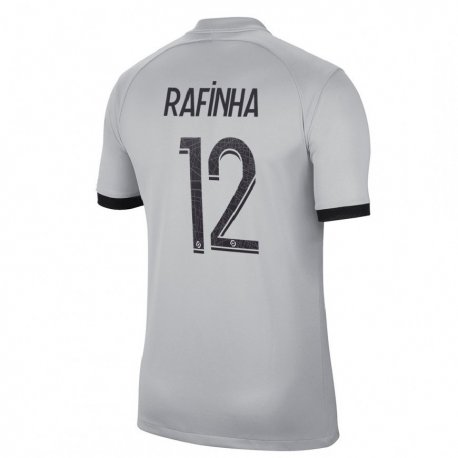 Kandiny Enfant Maillot Rafinha #12 Gris Tenues Extérieur 2022/23 T-shirt