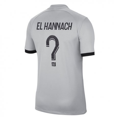 Kandiny Enfant Maillot Younes El Hannach #0 Gris Tenues Extérieur 2022/23 T-shirt
