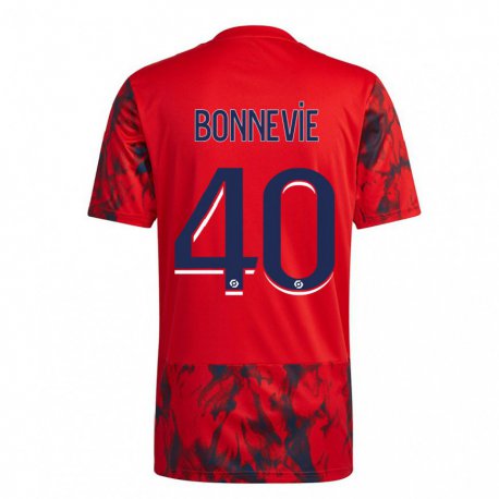 Kandiny Enfant Maillot Kayne Bonnevie #40 Espace Rouge Tenues Extérieur 2022/23 T-shirt