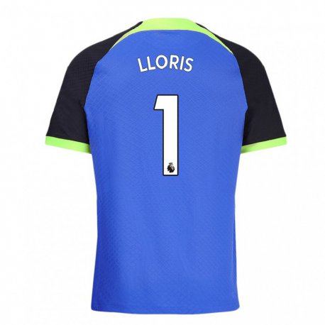 Kandiny Enfant Maillot Hugo Lloris #1 Bleu Vert Tenues Extérieur 2022/23 T-shirt