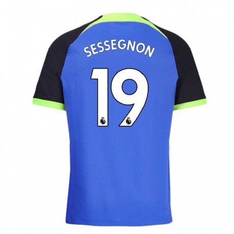 Kandiny Enfant Maillot Ryan Sessegnon #19 Bleu Vert Tenues Extérieur 2022/23 T-shirt