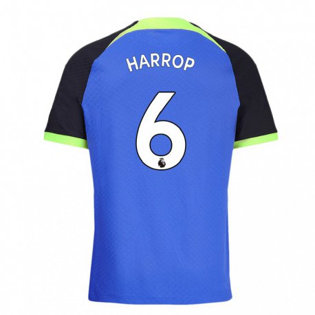 Kandiny Enfant Maillot Kerys Harrop #6 Bleu Vert Tenues Extérieur 2022/23 T-shirt