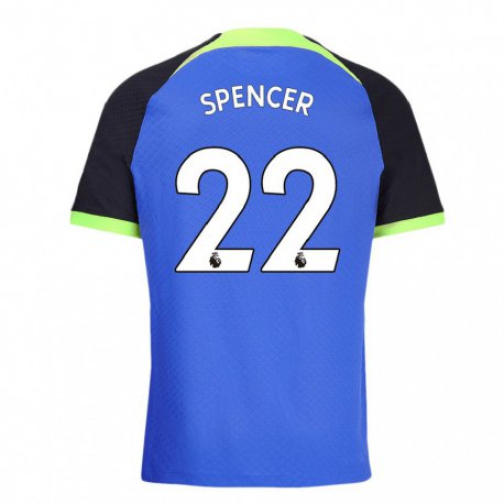 Kandiny Enfant Maillot Rebecca Spencer #22 Bleu Vert Tenues Extérieur 2022/23 T-shirt