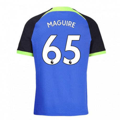 Kandiny Enfant Maillot Aaron Maguire #65 Bleu Vert Tenues Extérieur 2022/23 T-shirt