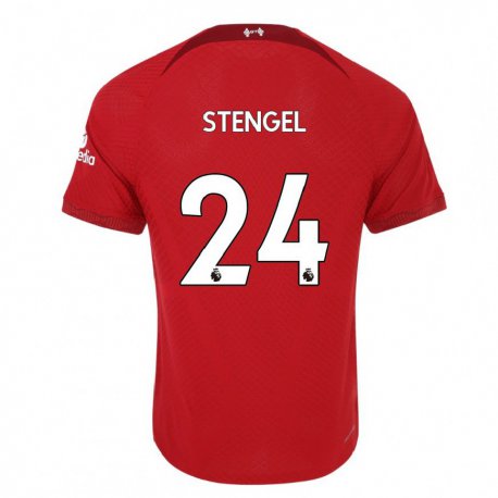 Kandiny Homme Maillot Katie Stengel #24 Rouge Foncé Tenues Domicile 2022/23 T-Shirt