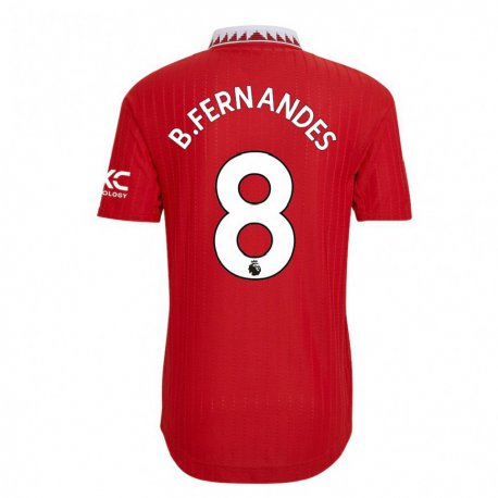 Kandiny Homme Maillot Bruno Fernandes #8 Rouge Tenues Domicile 2022/23 T-shirt