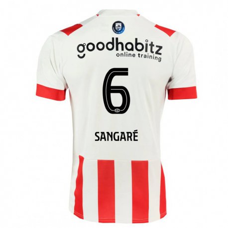 Kandiny Homme Maillot Ibrahim Sangare #6 Rose Foncé Tenues Domicile 2022/23 T-shirt