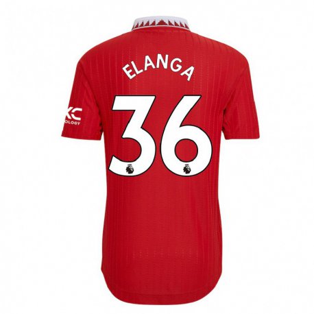 Kandiny Homme Maillot Anthony Elanga #36 Rouge Tenues Domicile 2022/23 T-shirt