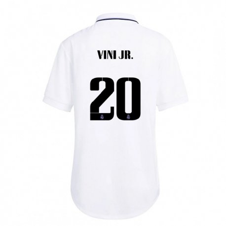 Kandiny Homme Maillot Vinicius Junior #20 Blanc Violet Tenues Domicile 2022/23 T-shirt