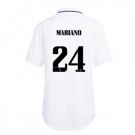 Kandiny Homme Maillot Mariano Diaz #24 Blanc Violet Tenues Domicile 2022/23 T-Shirt