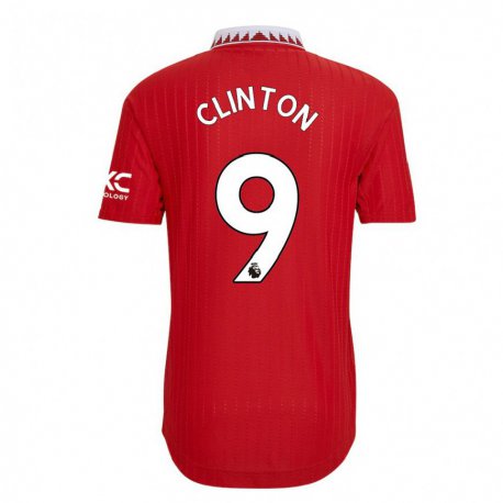 Kandiny Homme Maillot Grace Clinton #9 Rouge Tenues Domicile 2022/23 T-shirt