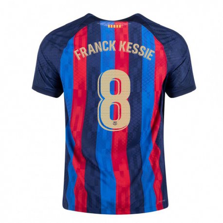 Kandiny Homme Maillot Franck Kessie #8 Bleu Écarlate Tenues Domicile 2022/23 T-Shirt