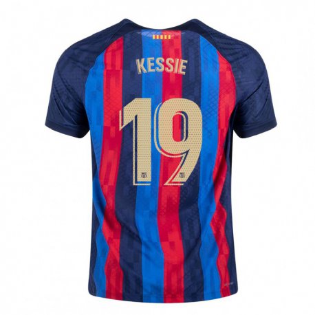Kandiny Homme Maillot Franck Kessie #19 Bleu Écarlate Tenues Domicile 2022/23 T-shirt