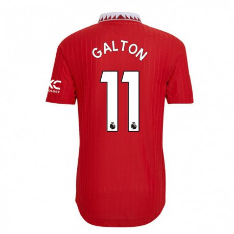 Kandiny Homme Maillot Leah Galton #11 Rouge Tenues Domicile 2022/23 T-Shirt