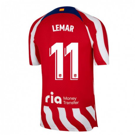 Kandiny Homme Maillot Thomas Lemar #11 Rouge Blanc Bleu Tenues Domicile 2022/23 T-Shirt