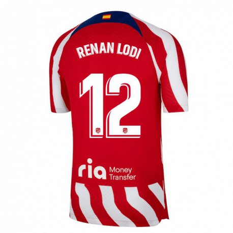 Kandiny Homme Maillot Renan Lodi #12 Rouge Blanc Bleu Tenues Domicile 2022/23 T-Shirt