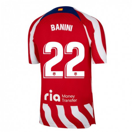 Kandiny Homme Maillot Estefania Banini #22 Rouge Blanc Bleu Tenues Domicile 2022/23 T-Shirt