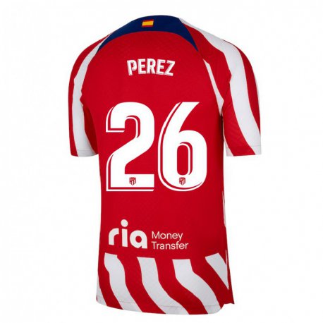 Kandiny Homme Maillot Xenia Perez #26 Rouge Blanc Bleu Tenues Domicile 2022/23 T-Shirt