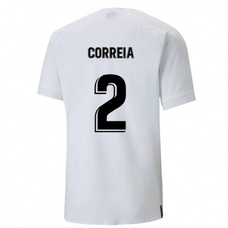 Kandiny Homme Maillot Thierry Correia #2 Blanc Crémeux Tenues Domicile 2022/23 T-shirt