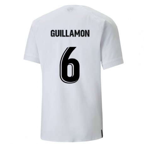 Kandiny Homme Maillot Hugo Guillamon #6 Blanc Crémeux Tenues Domicile 2022/23 T-Shirt